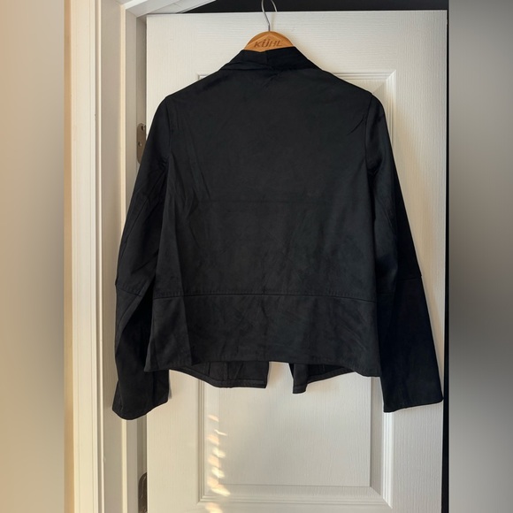 NWT Max Studio Women's Faux Suede Short Drape Jacket Size Large - Picture 2 of 7